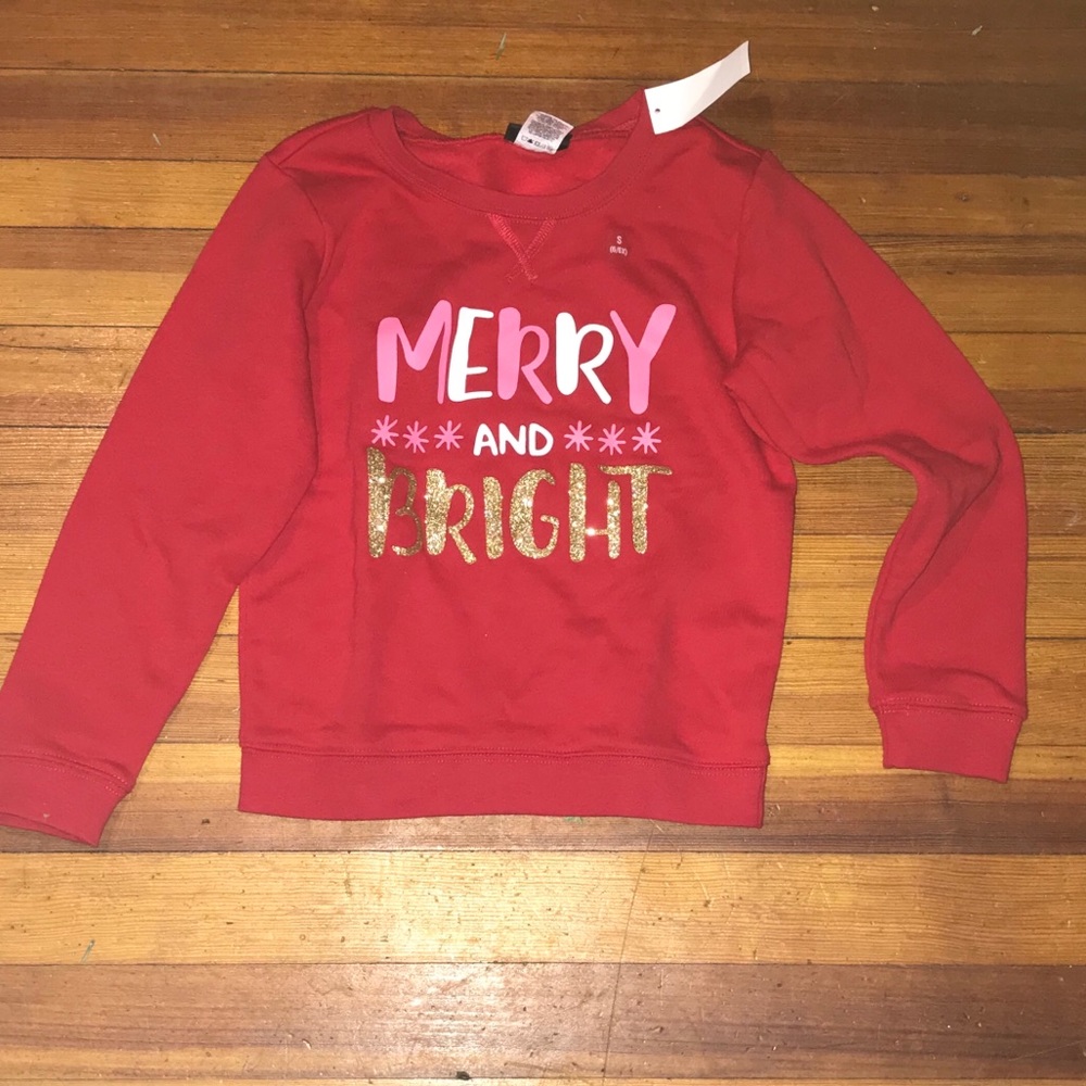 Merry and Bright Girls sweatshirts , Size  6/6x